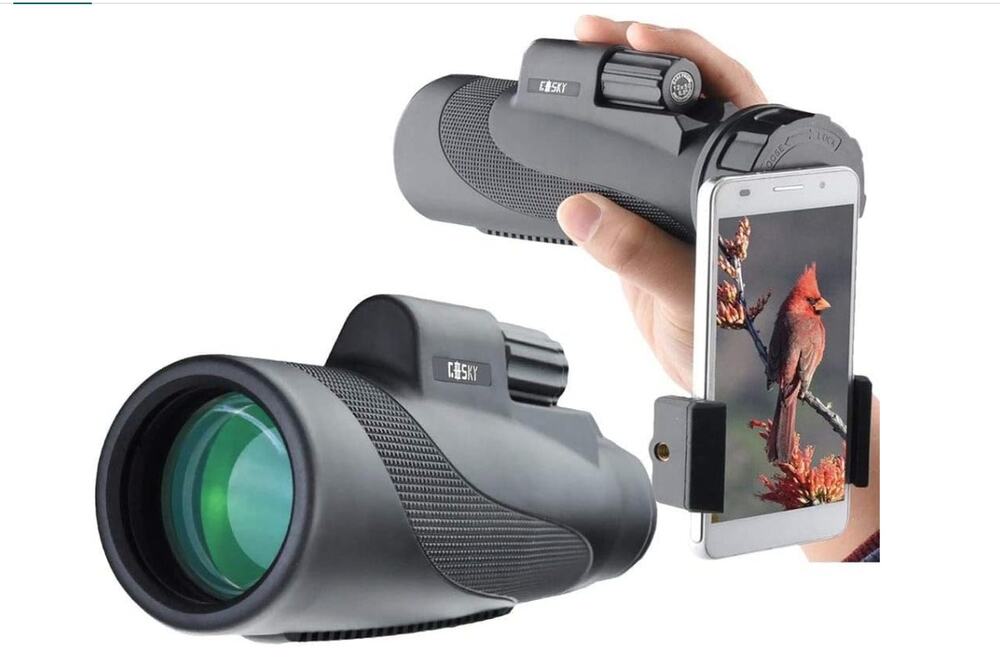 Gosky Titan 12x50 Monocular Scope w/ Smartphone Mount Waterproof